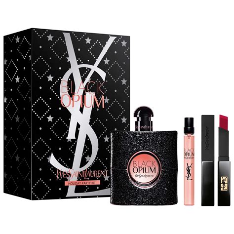 yves saint laurent black opium miniature|opium black gift set boots.